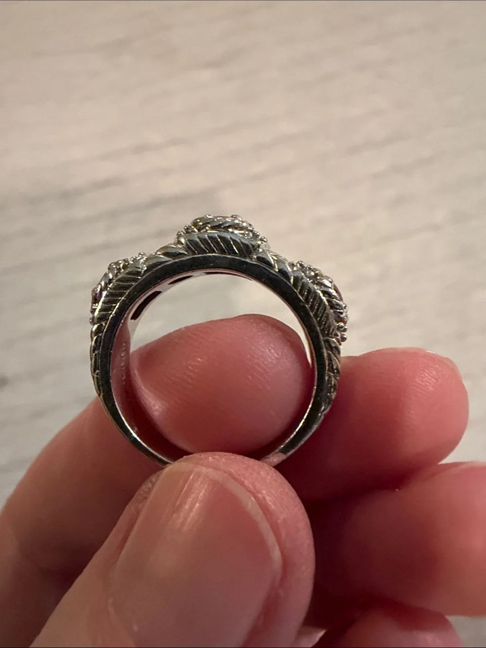 Judith Ripka SS Ruby ring
